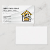 Meid en illustratie thuis Logo Visitekaartje (Voorkant / Achterkant)