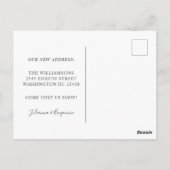 Meid Mid Mod Geometric Yellow Pink Nieuw adres dat Briefkaart (Achterkant)