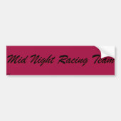 Meid Night Racing Team Bumpersticker (Voorkant)