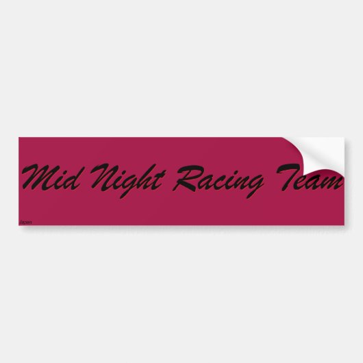 Meid Night Racing Team Bumpersticker (Voorkant)