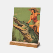 meid Rijdende Alligator Acryl Bord (Hoek)