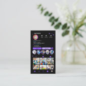 Meid schoonmaak Instagram Paarse | Huishoudelijke  Visitekaartje (Staand voorkant)