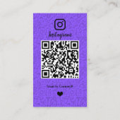 Meid schoonmaak Instagram Paarse | Huishoudelijke  Visitekaartje (Achterkant)