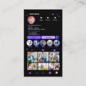 Meid schoonmaak Instagram Paarse | Huishoudelijke  Visitekaartje (Voorkant)