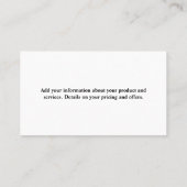 Meid schoonmaken van de keuken visitekaartje (Achterkant)