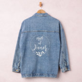 Meid van eer lijst, witte olijftak bruiloft denim jacket (Hangar)