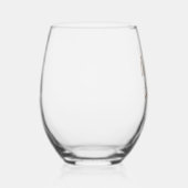 Meid van eer naam elegant script wijnglas zonder voet (Rechts)