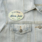 Meid van eer naam gepersonaliseerde team bruid naamplaatje (In situ)