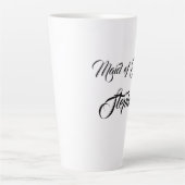 Meid van Honor Black Elegant Script Weddings Latte Mok (Voorkant)
