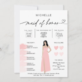 Meid van Honor Info Blush Pink Palette Infographic Kaart