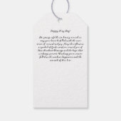 Meidag bloemenboeket cadeaulabel (Achterkant)