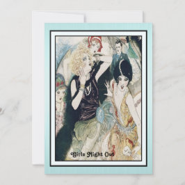Meiden Avond Uit Chaos Vintage Art Deco Custom Kaart