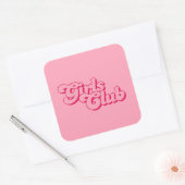Meiden Club Vierkante Sticker (Envelop)
