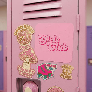 Meiden Club Vierkante Sticker