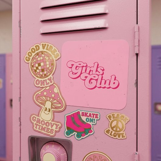 Meiden Club Vierkante Sticker