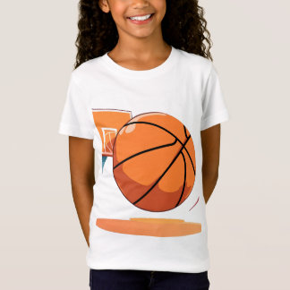 Meiden 'Fine Jersey T-Shirt - Grote Basketbal