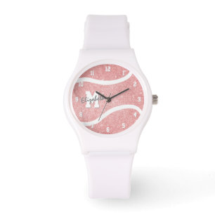 meiden monogramma pink tennisspeler horloge