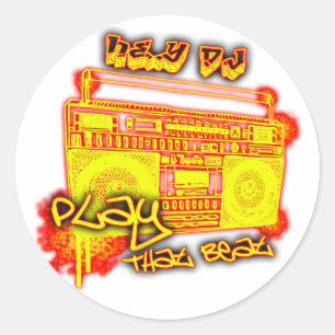 meiden rap urban dans crunk hiphop muziek ronde sticker