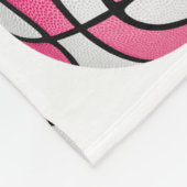 meiden roze witte basketbal hof mijn gelukkige ple fleece deken (Hoek)