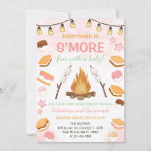 Meiden S'mores Plezier Kampvuur Smores Baby Borrel Kaart