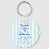 Meidenav Strandfeest Laatste Toast Aan de Kust Sleutelhanger (Achterkant)