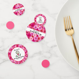 Meidenavakantie Bruidsfeest Golf Roze Bloemen Confetti