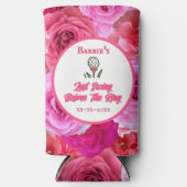 Meidenavakantie Bruidsfeest Golf Roze Bloemen Seltzer Blikjeskoeler (Voorkant)