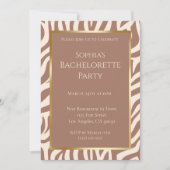 Meidenavakantie-feest-Zebraprint-Mousse Kaart (Voorkant)