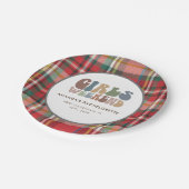 Meidenavakantie Geruite Jurk Retro Meisjes Weekend Papieren Bordje (Gekanteld)