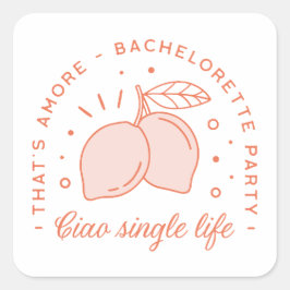 Meidenavakantie Italiaanse zomer grappige citaten Vierkante Sticker