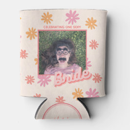 Meidenavakantie Roze Retro Madeliefjes Blikkoeler Blikjeskoeler
