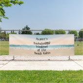 Meidenavakantie-strandfeest bij de blokhutbanner spandoek (Insitu)