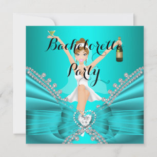 Meidenavakantie Turquoise Blauwe Diamant Kant leuk Kaart