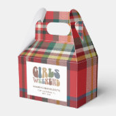 Meidenavakantiedames Weekend 70er Retro Op Maat Bedankdoosjes (Voorkant Zijde)