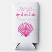 Meidenavakantiefeestje Drink & Vier Aangepaste She Seltzer Blikjeskoeler (Voorkant)