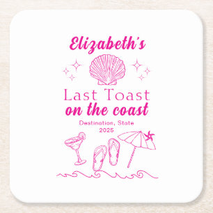 Meidenavakantijparty Laatste drankje op het strand Kartonnen Onderzetters