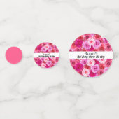 Meidenavoirfeest Bruidsfeest Golf Roze Bloemen Confetti (Voorkanten)