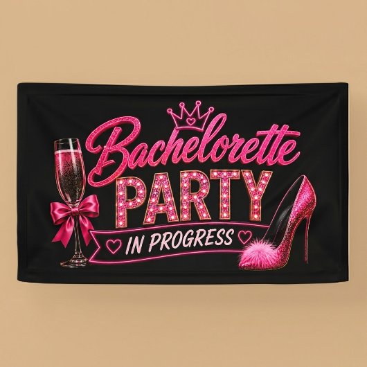 Meidenavond aan de gang spandoek