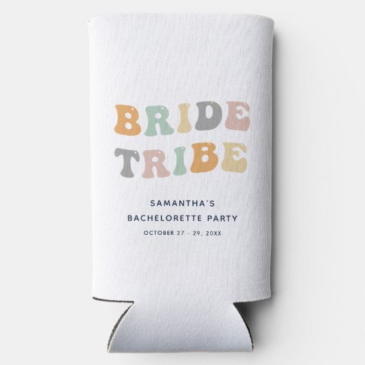 Meidenavond Bruiloft Retro Disco Seltzer Blikjeskoeler (Achterkant)