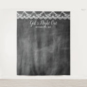 Meidenavond Chalkboard Fotohokje Achtergrond Wandkleed (Voorkant)