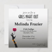 Meidenavond Cocktailevenement Kaart (Achterkant)