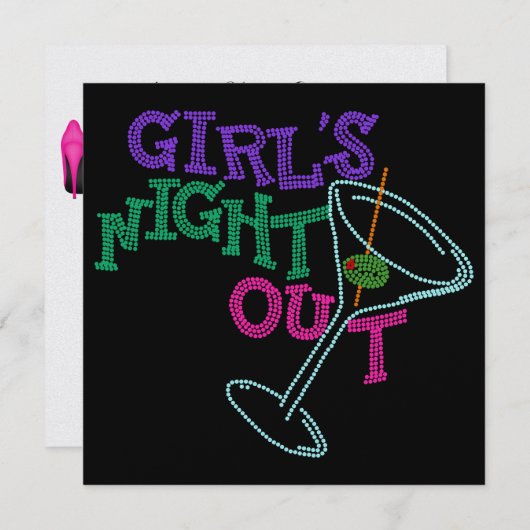 Meidenavond - Cocktails - SRF Kaart (Voorkant / Achterkant)