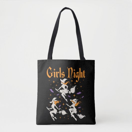 Meidenavond Halloween Heksenbezemstelen Tote Bag (Voorkant)
