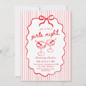 Meidenavond handgetekend kaart (Voorkant)