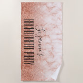 Meidenavond Meisjesreis Weekend Roze Goud Strandlaken (Voorkant)