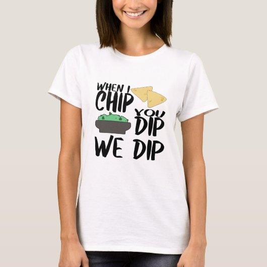 Meidenavond Pret Chips en Dip T-shirt (Voorkant)