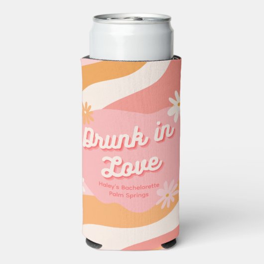 Meidenavond Retro Roze Blikje Koeler (Seltzer Achterkant)