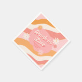 Meidenavond Retro Roze Dronken van Liefde Papier Servet (Hoek)