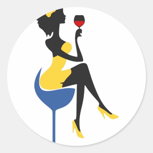 Meidenavond Ronde Sticker (Voorkant)