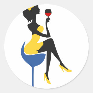Meidenavond Ronde Sticker